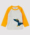 Tee-shirt bébé garçon gris BELUGA/jaune BOUDOR