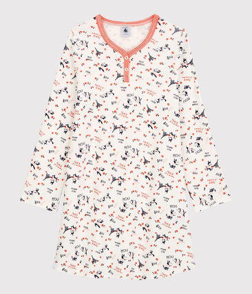 PETIT BATEAU - Chemise de nuit imprimé Paris petite fille en coton biologique