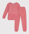 Pyjama uni en bouclette éponge grattée enfant rose ROSEWOOD