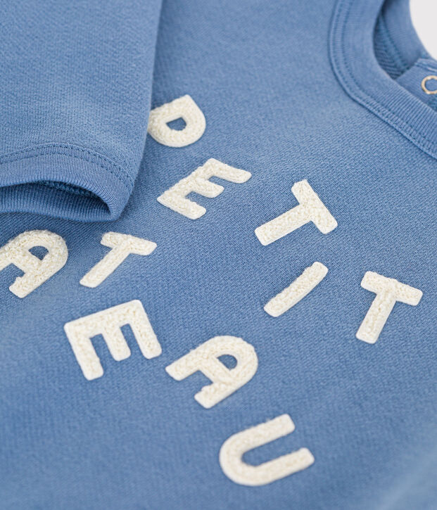 Sweatshirt en molleton b&eacute;b&eacute; bleu