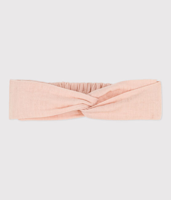 Bandeau rose en gaze de coton bébé rose SALINE