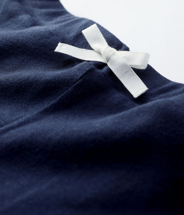 Short en coton enfant fille bleu marine