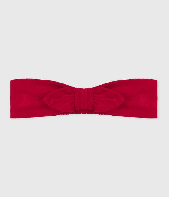 Bandeau bébé en velours rouge TERKUIT
