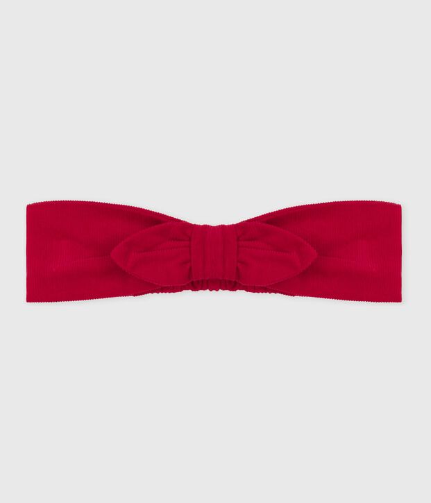 Bandeau b&eacute;b&eacute; en velours rouge
