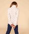 Sous-pull imprimé fleuri en coton enfant fille blanc MARSHMALLOW/blanc MULTICO