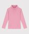 Sous-pull enfant en coton uni rose