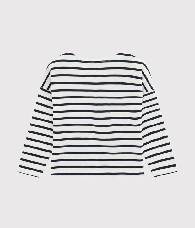 Tee-shirt enfant garcon blanc/bleu