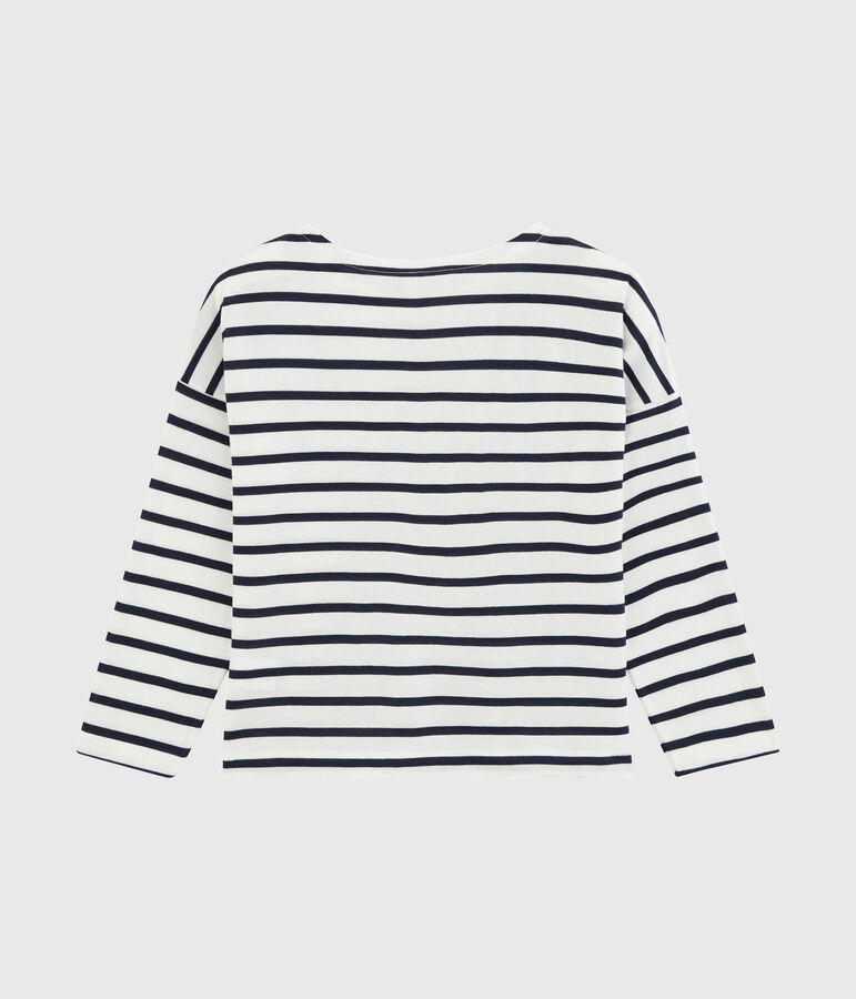 Tee-shirt enfant garcon blanc/bleu
