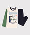 Pyjama en coton enfant bleu SMOKING/blanc MULTICO