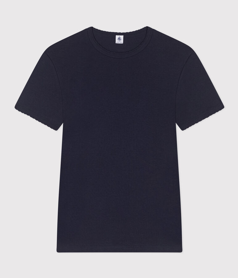 Tee-shirt L'ICONIQUE cocotte en coton bio Femme bleu SMOKING