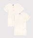 Lot de 2 tee shirts manches courtes imprimé cœur petite fille en coton
