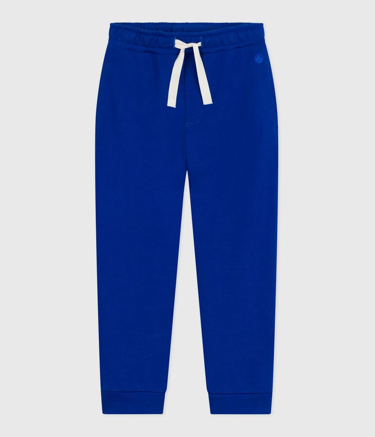 Pantalon de jogging enfant en coton uni bleu OLYMPIC
