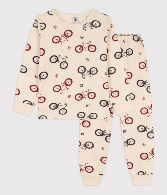 Pyjama vélo en coton enfant blanc AVALANCHE/ MULTICO