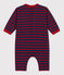 Combinaison bébé rayée marinière en jersey épais LITTORAL CHINE/ STOP