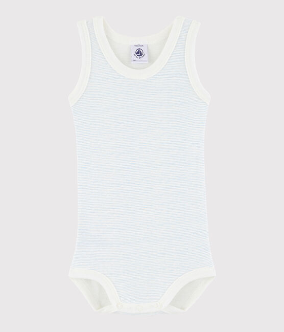 Body sans manches bébé garçon blanc LAIT/ OXYGENE