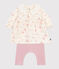 Robe bébé à col imprimé fleurs et legging en coton MILK/ MULTICO