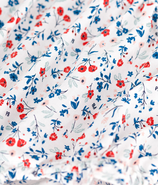 Bloomer bébé en popeline imprimé petites fleurs blanc MARSHMALLOW/blanc MULTICO