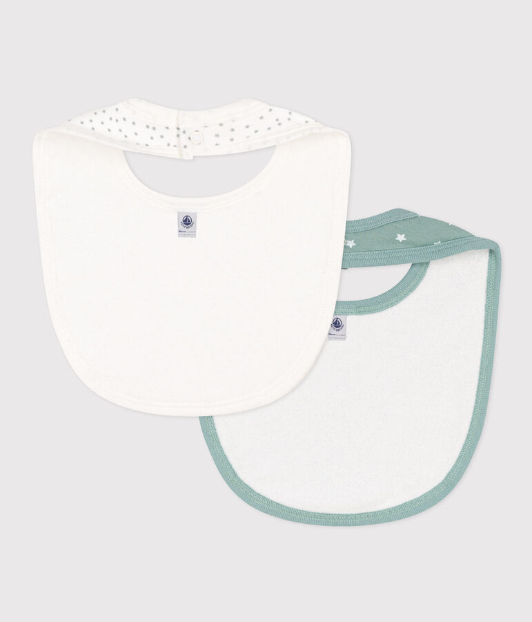 Lot de 2 bavoirs imprim&eacute;s b&eacute;b&eacute; en coton variante 2