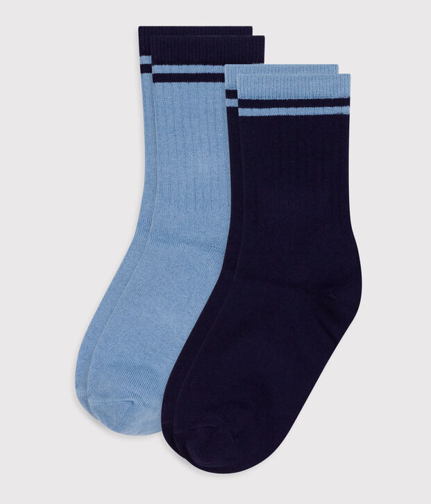 2 paires de chaussettes enfant en coton multicouleur
