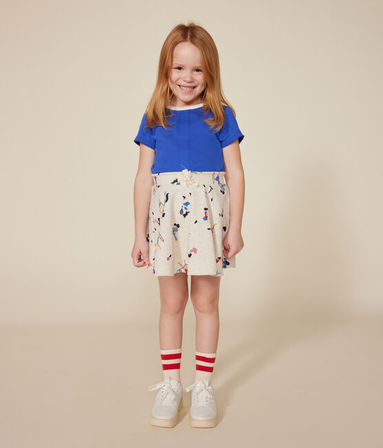 Tee-shirt manches courtes en coton enfant fille bleu CALVIN