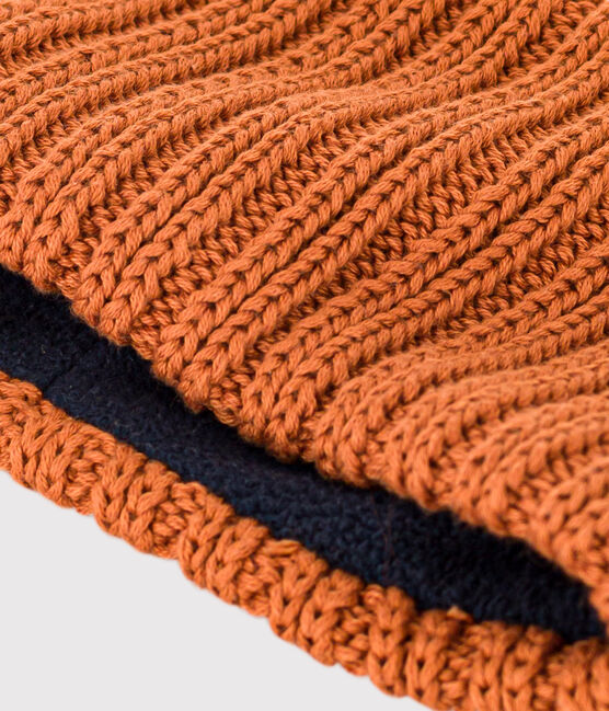 Snood en tricot doublé en polaire bébé/enfant garçon-fille marron ECUREUIL
