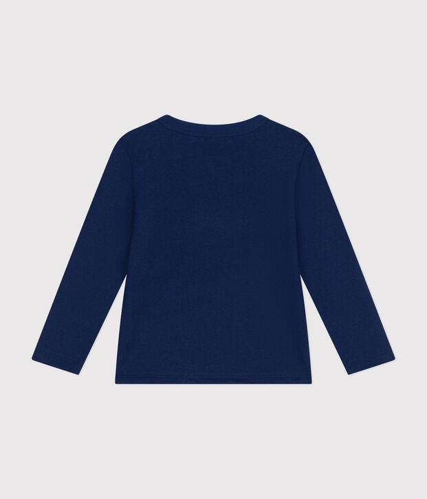 Tee-shirt manches longues en jersey fin enfant gar&ccedil;on bleu