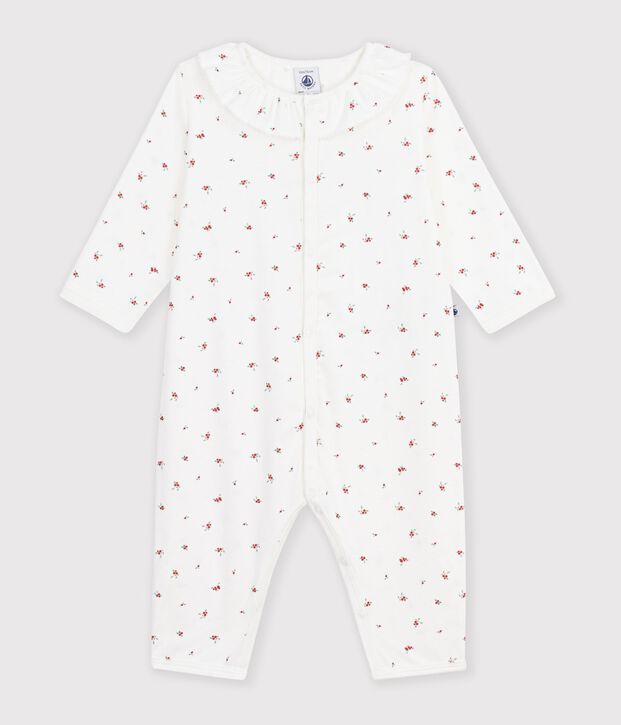 Pyjama b&eacute;b&eacute; en coton sans pieds imprim&eacute; blanc/multicouleur