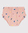 Culotte de bain bébé en matière recyclée rose SALINE/blanc MULTICO