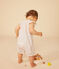 Combinaison courte imprimé fleurs en coton bébé MARSHMALLOW/ PANTY