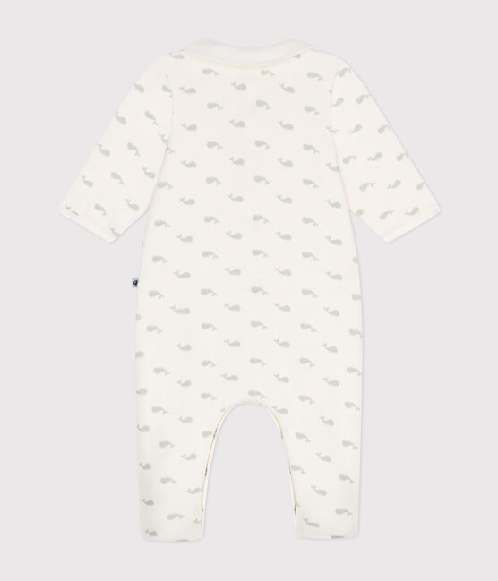 Pyjama en velours bébé blanc MARSHMALLOW/ HERBIER