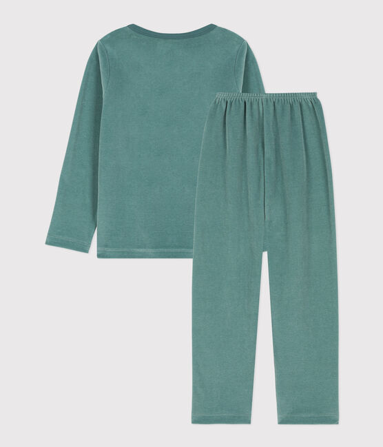 Pyjama en velours enfant bleu BRUT/blanc MULTICO