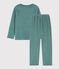 Pyjama en velours enfant bleu BRUT/blanc MULTICO