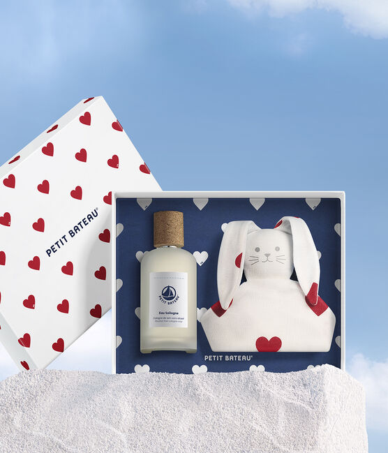 COFFRET CADEAU NAISSANCE PARFUM & DOUDOU bleu Floral Citrus Musc