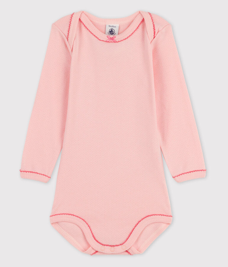 Body manches longues b&eacute;b&eacute; fille rose