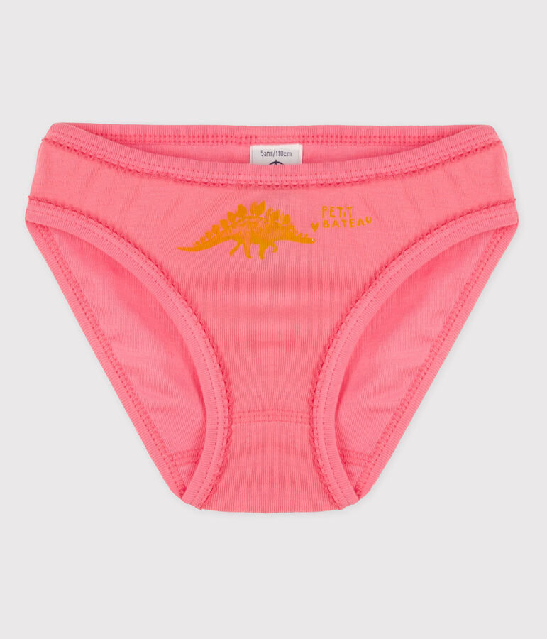 Culotte petite fille en coton rose