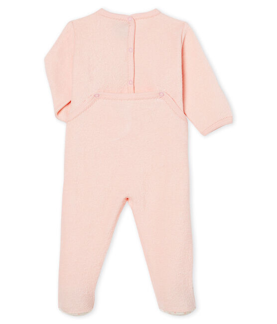 Dors bien bébé fille en bouclette éponge grattée extra chaude rose MINOIS