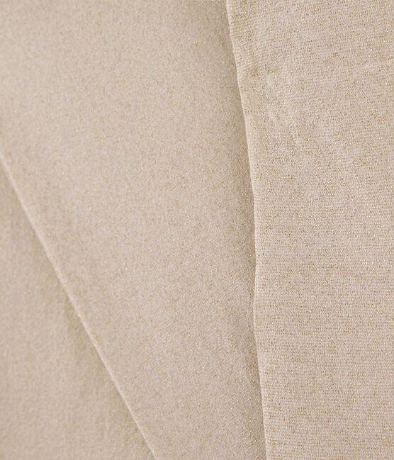 Collant enfant fille microfibre blanc MARSHMALLOW/jaune DORE