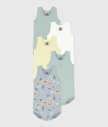 Lot de bodies sans manches en coton imprimé bébé