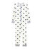 Combinaison petite fille en bouclette éponge grattée extra chaude blanc MARSHMALLOW/bleu ASTRO