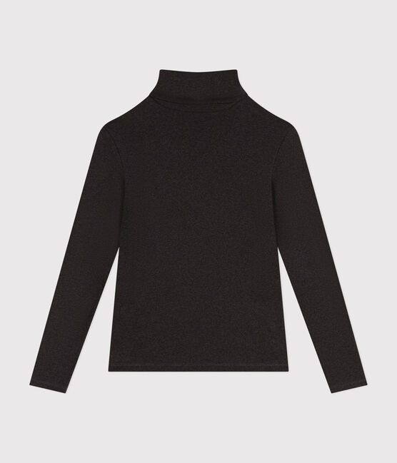 Tee-shirt l'Iconique Col roulé en coton femme gris CITY CHINE