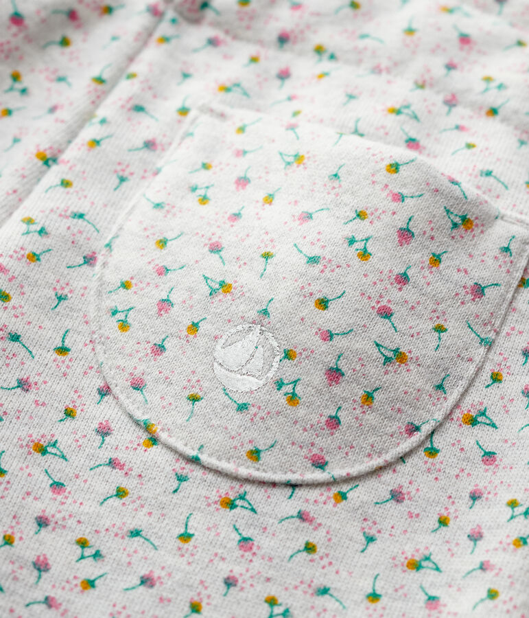 Pantalon en molleton b&eacute;b&eacute; gris BELUGA/blanc MULTICO