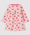 Robe manches longues bébé fille rose MINOIS/blanc MULTICO