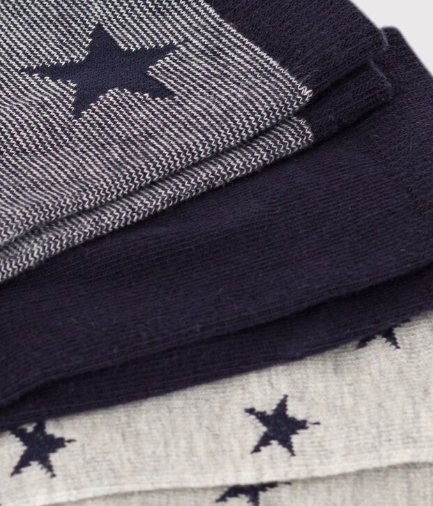 Lot de 3 paires de chaussettes &eacute;toiles en jersey de coton enfants multicouleur