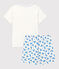 Pyjacourt petit garçon en coton blanc MARSHMALLOW/bleu BRASIER