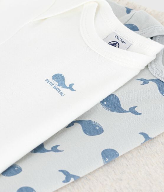 Lot de bodies manches courtes en coton baleine bébé variante 1