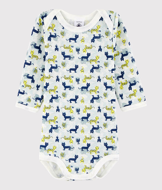Body manches longues bébé fille-garçon blanc MARSHMALLOW/blanc MULTICO
