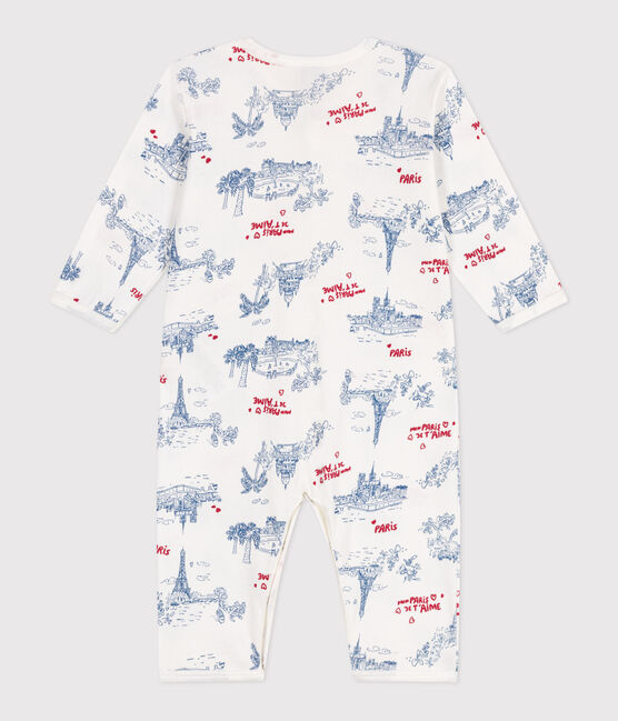 Pyjama bébé en coton sans pieds motifs Paris blanc MARSHMALLOW/blanc MULTICO