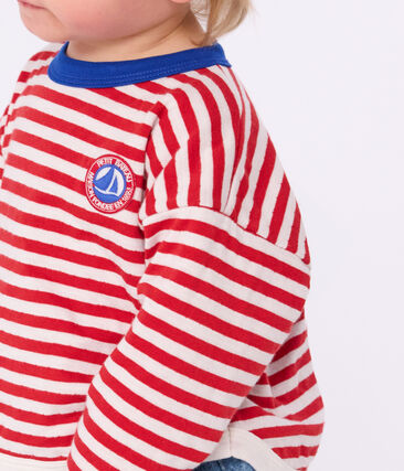 Tee-shirt bébé en coton à manches longues, rayé