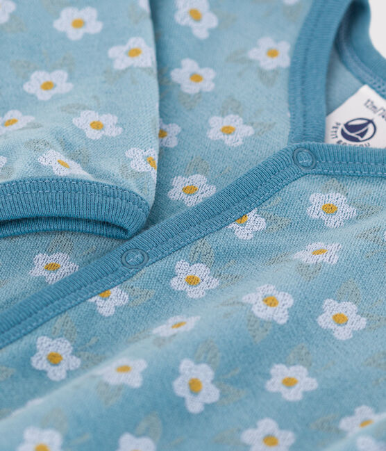 Pyjama bébé fleurs en velours POLOCHON/ MULTICO
