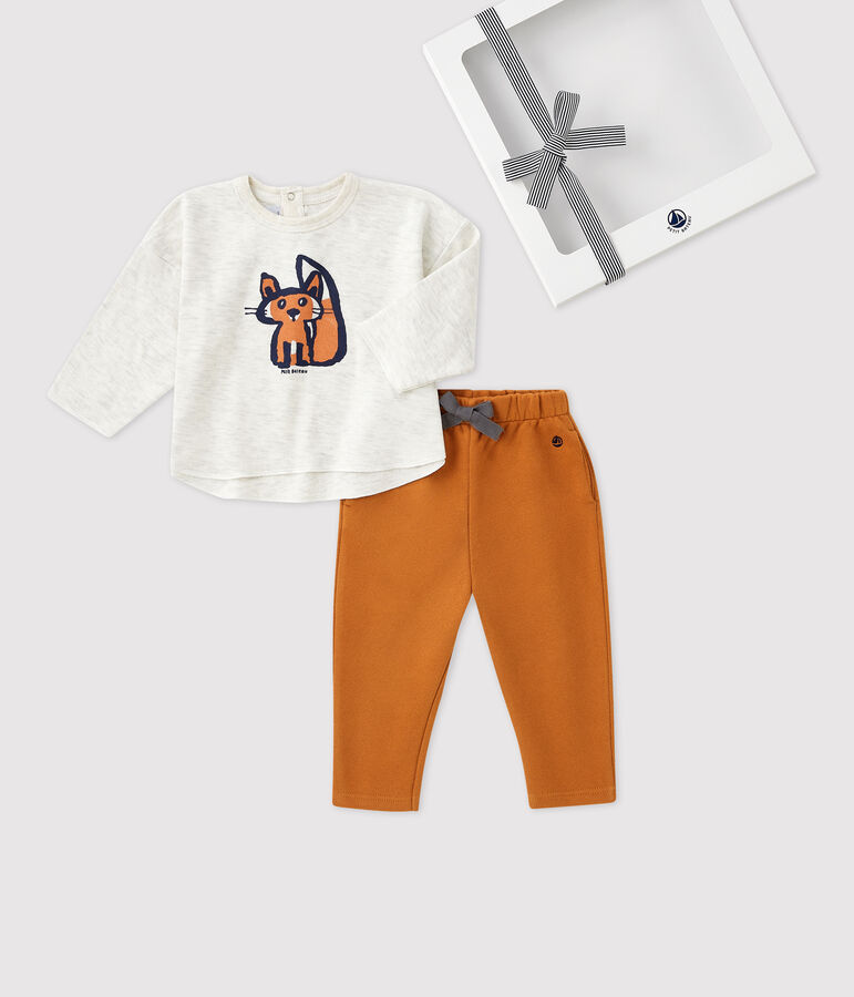 Coffret cadeau b&eacute;b&eacute; tee-shirt et pantalon multicouleur